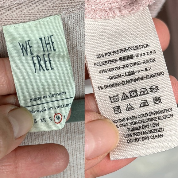 We The Free Call Me Cardigan Sweater Pink V-neck Button Front Long Sleeve Medium - Picture 12 of 12